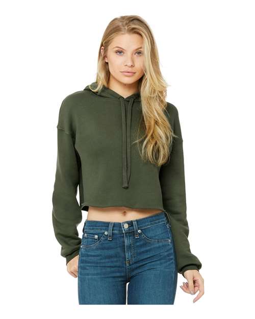 7502 Women's Crop Fleece Hoodie Sweatshirt