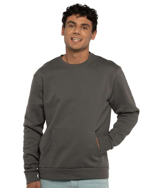 9001 Unisex Santa Barbara Pocket Crewneck Sweatshirt