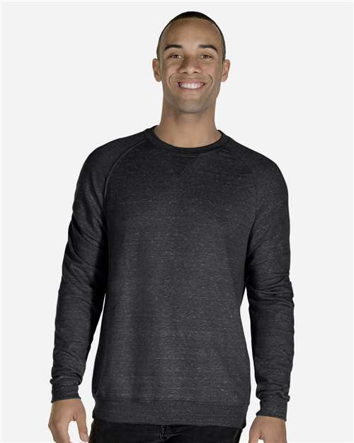91MR Unisex Snow Heather French Terry Crewneck Sweatshirt