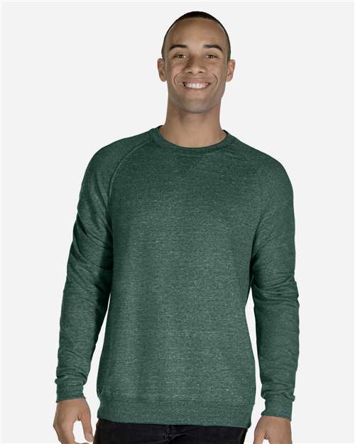 91MR Unisex Snow Heather French Terry Crewneck Sweatshirt