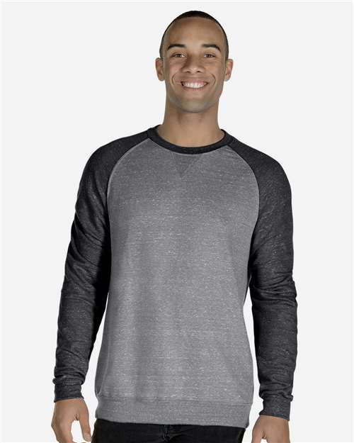 91MR Unisex Snow Heather French Terry Crewneck Sweatshirt