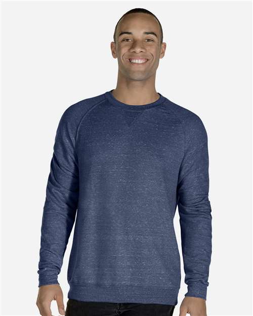 91MR Unisex Snow Heather French Terry Crewneck Sweatshirt