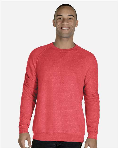 91MR Unisex Snow Heather French Terry Crewneck Sweatshirt