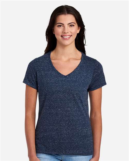 88WVR Women's Snow Heather Jersey V-Neck T-Shirt