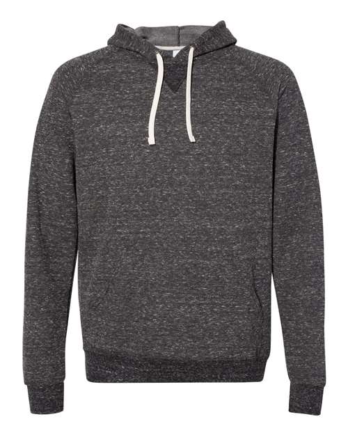90MR Unisex Snow Heather French Terry Raglan Hooded Sweatshirt