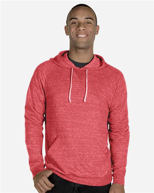 90MR Unisex Snow Heather French Terry Raglan Hooded Sweatshirt