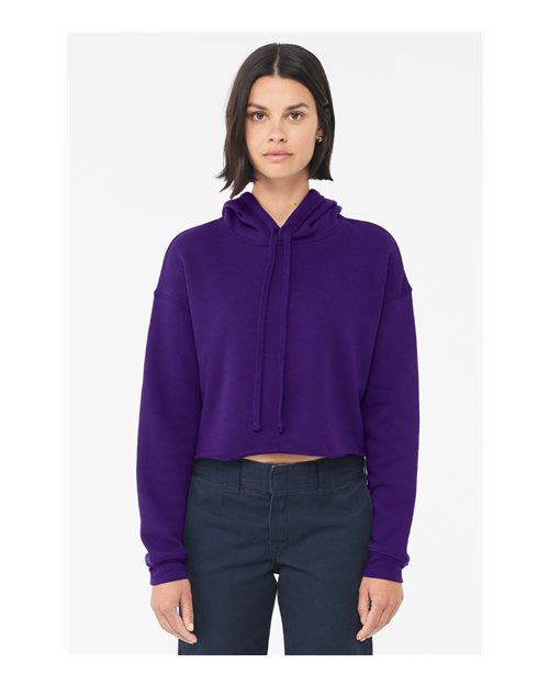 7502 Women's Crop Fleece Hoodie Sweatshirt