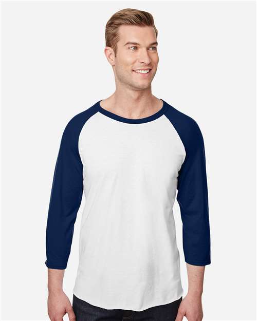 560RR Premium Blend Ringspun Three-Quarter Sleeve Raglan Baseball T-Shirt