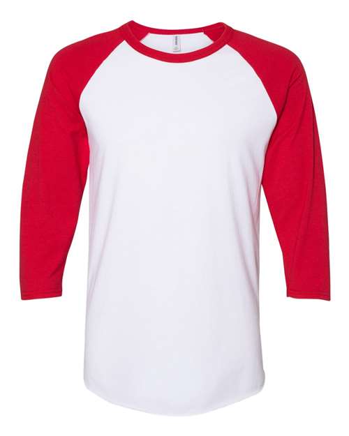 560RR Premium Blend Ringspun Three-Quarter Sleeve Raglan Baseball T-Shirt
