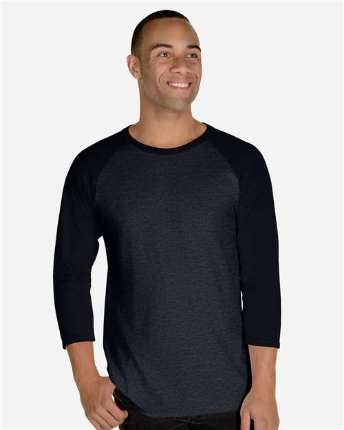 560RR Premium Blend Ringspun Three-Quarter Sleeve Raglan Baseball T-Shirt