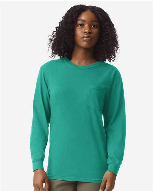 4410 Garment-Dyed Heavyweight Long Sleeve Pocket T-Shirt