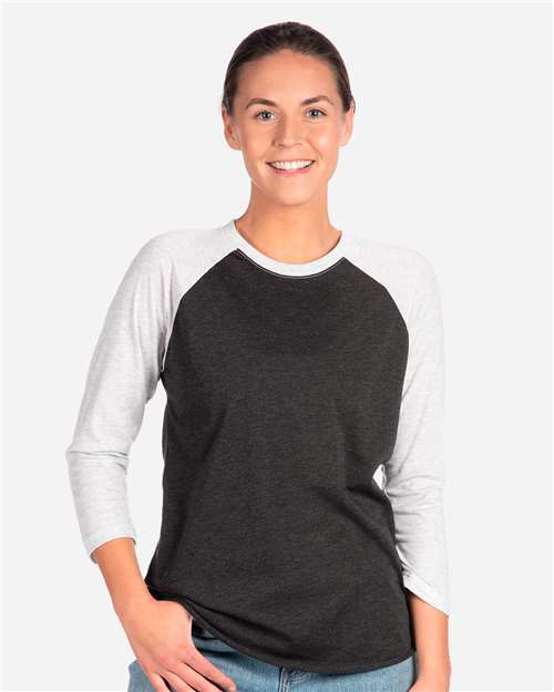 6051 Unisex Triblend Three-Quarter Raglan T-Shirt