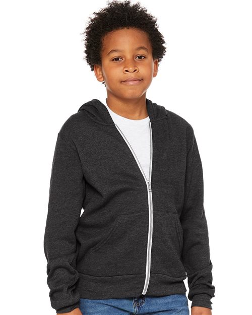 3739Y Youth Sponge Fleece Full-Zip Hoodie Sweatshirt