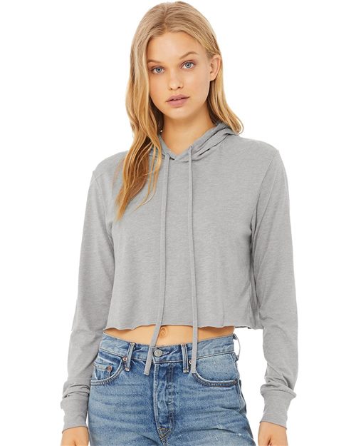 8512 Women’s Triblend Crop Long Sleeve Hoodie
