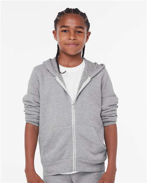 3739Y Youth Sponge Fleece Full-Zip Hoodie Sweatshirt