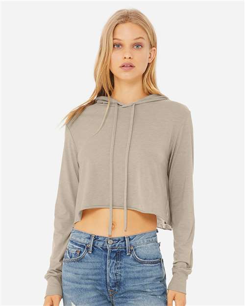 8512 Women’s Triblend Crop Long Sleeve Hoodie