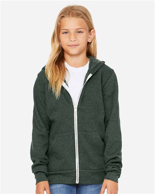 3739Y Youth Sponge Fleece Full-Zip Hoodie Sweatshirt