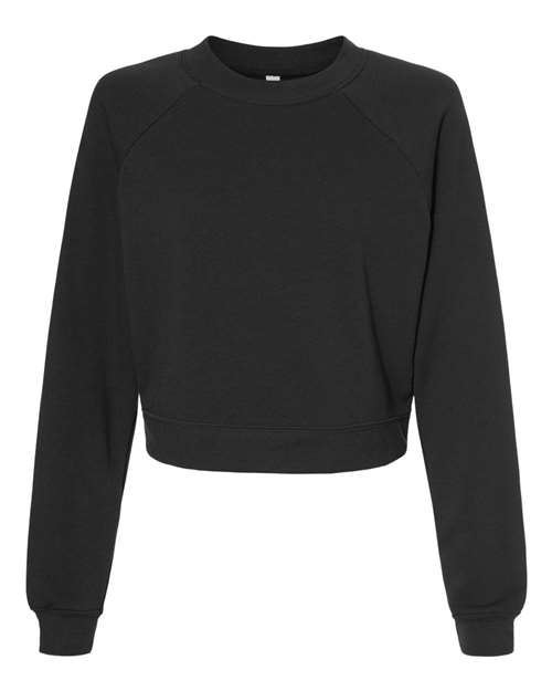 7505 Women's Crop Raglan Fleece Crewneck Sweatshirt