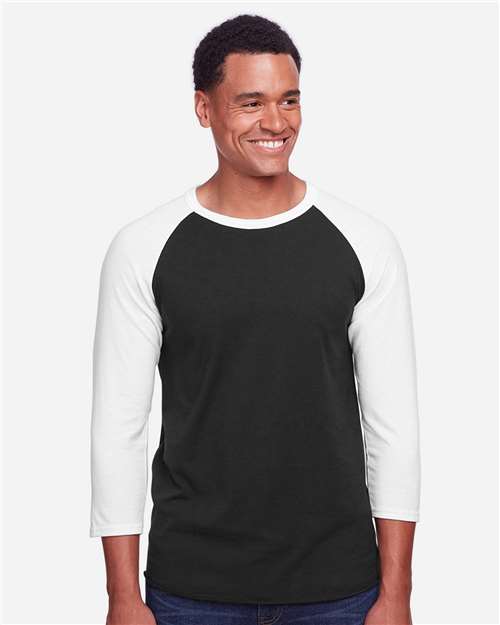 560RR Premium Blend Ringspun Three-Quarter Sleeve Raglan Baseball T-Shirt