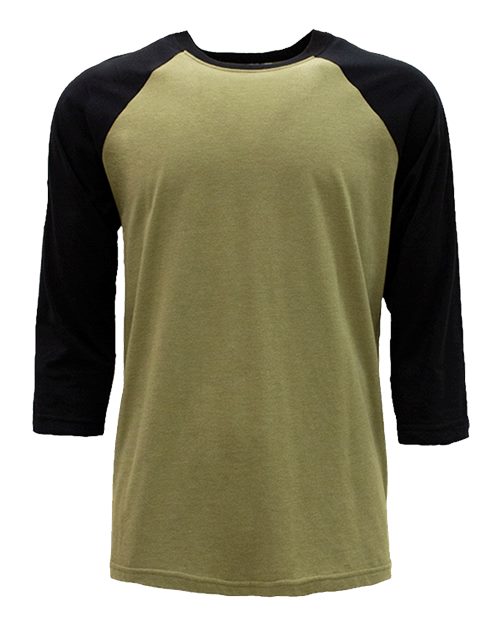 6251 Unisex CVC Three-Quarter Sleeve Raglan T-Shirt