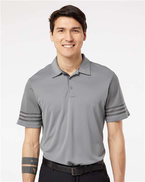 A490 Men's Striped Sleeve Polo
