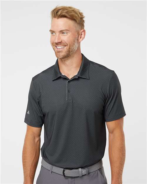 A498 Men's Diamond Dot Print Polo