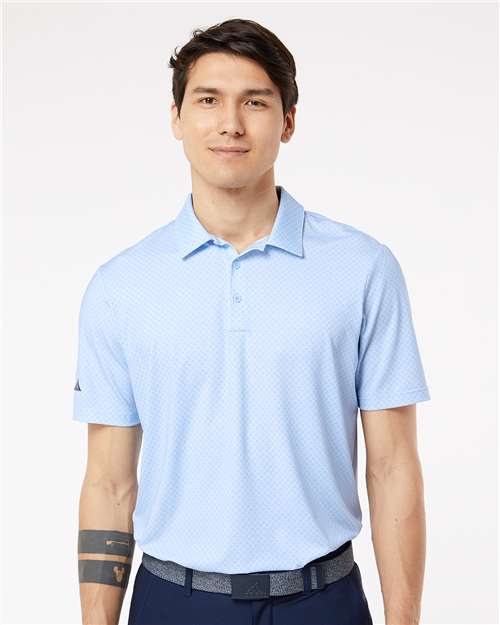 A498 Men's Diamond Dot Print Polo
