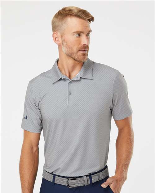 A498 Men's Diamond Dot Print Polo