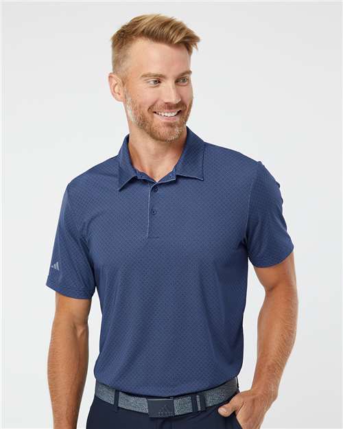 A498 Men's Diamond Dot Print Polo