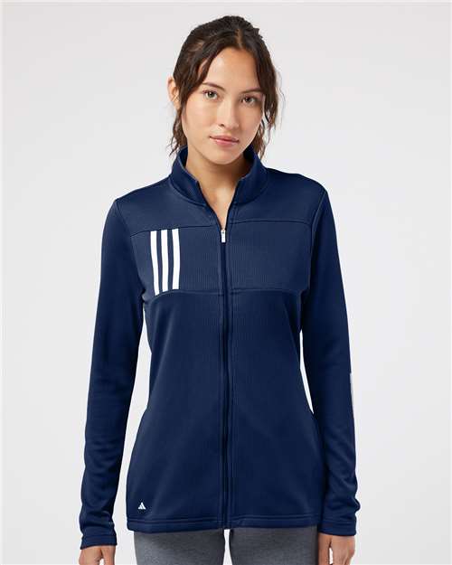 A483 Women's 3-Stripes Double Knit Full-Zip