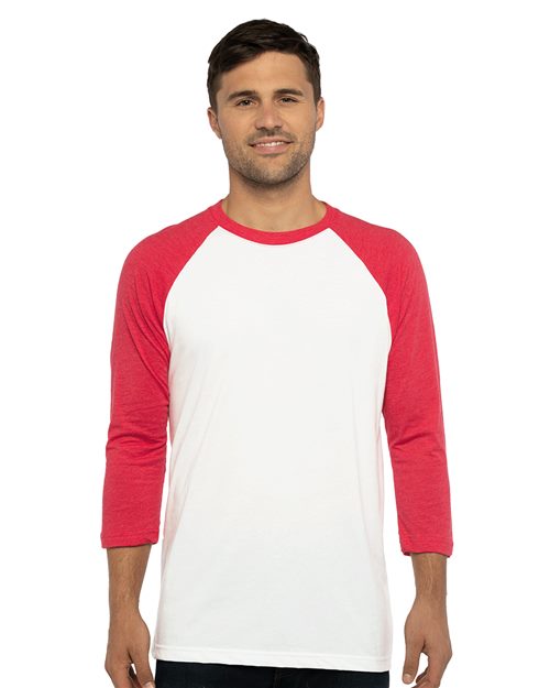 6251 Unisex CVC Three-Quarter Sleeve Raglan T-Shirt