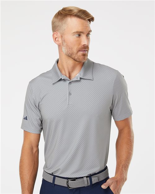 A498 Men's Diamond Dot Print Polo