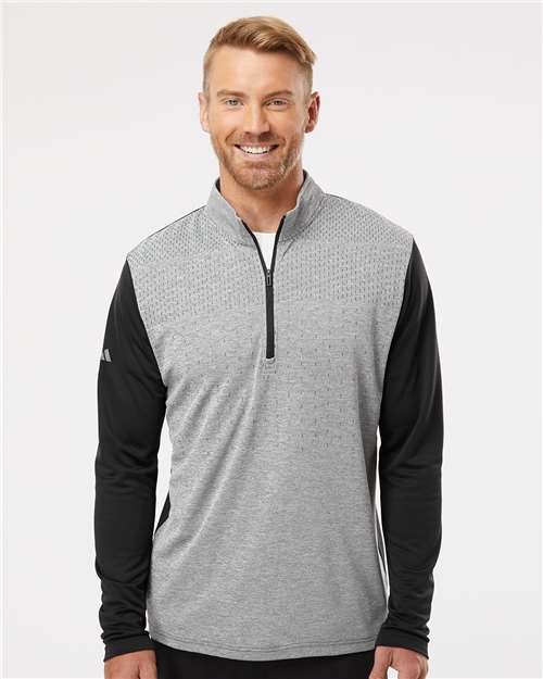 A522 Men's Heather Block Print Quarter-Zip Pullover