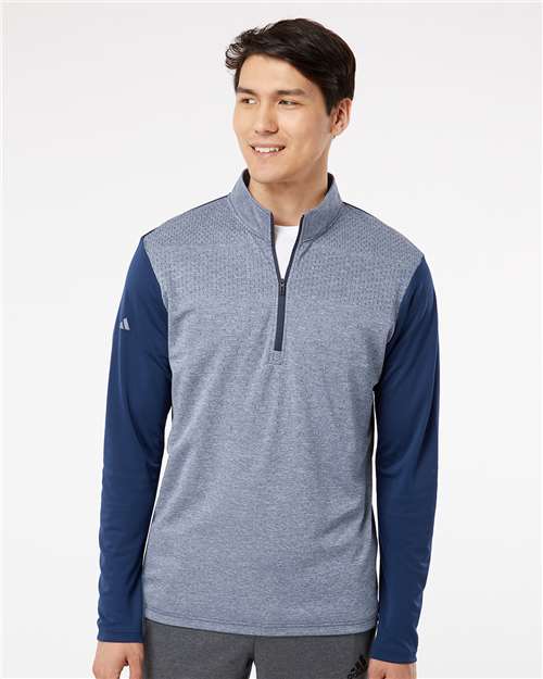 A522 Men's Heather Block Print Quarter-Zip Pullover